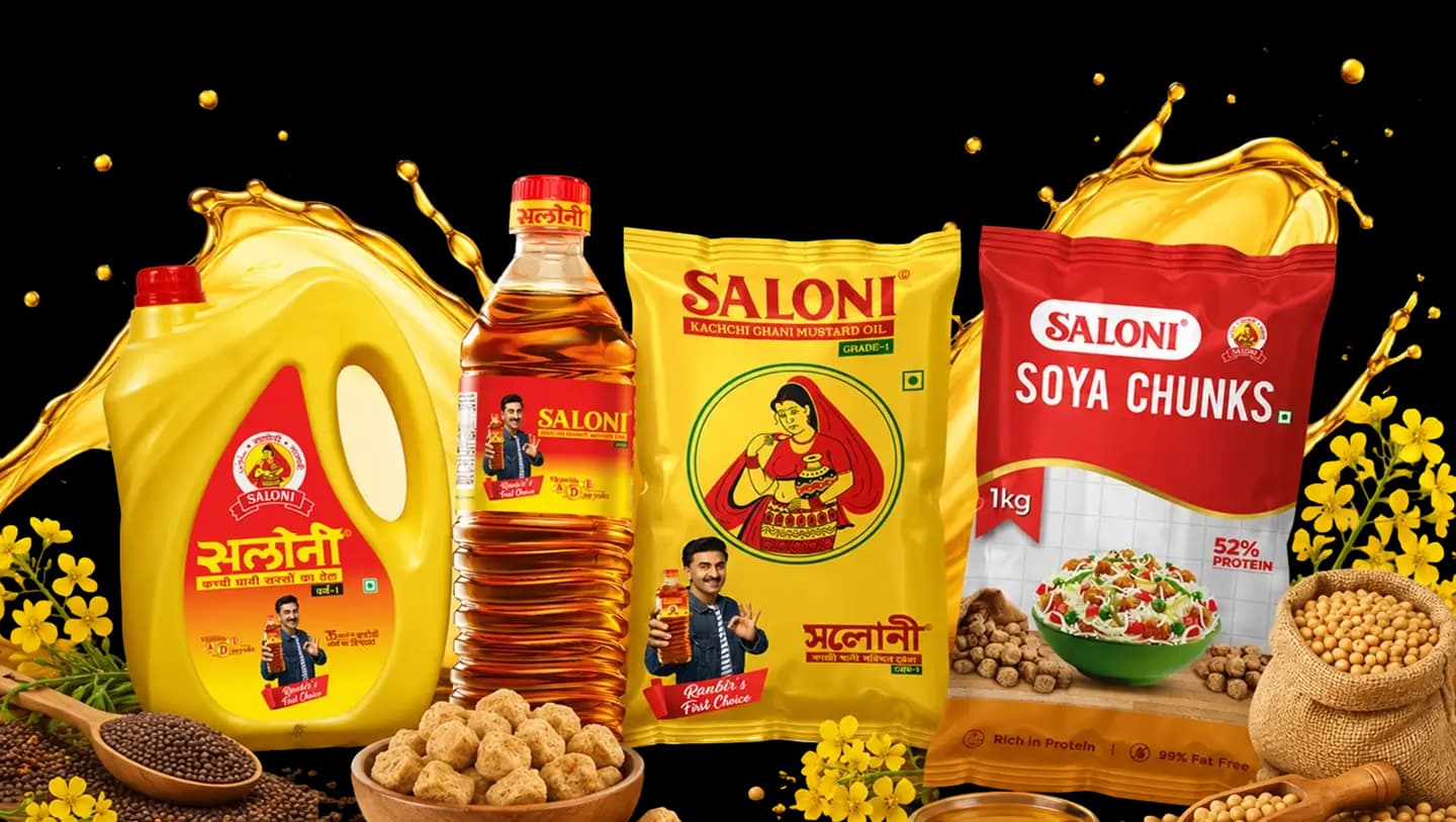 Saloni mustard oil bottle